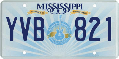 MS license plate YVB821