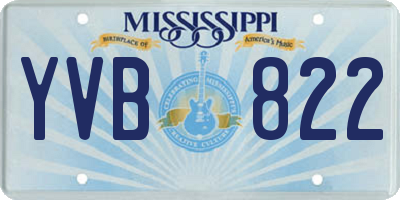 MS license plate YVB822