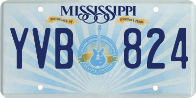 MS license plate YVB824