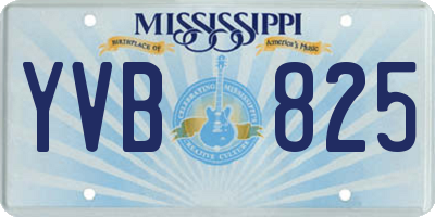 MS license plate YVB825