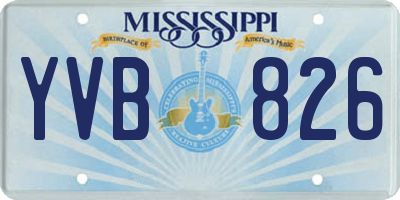 MS license plate YVB826