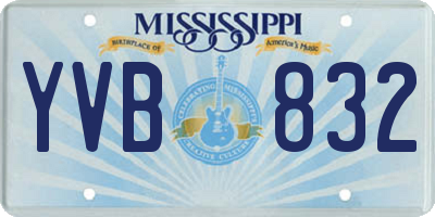 MS license plate YVB832