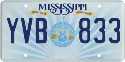 MS license plate YVB833