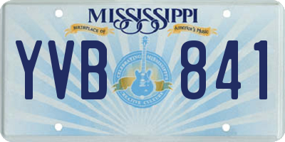 MS license plate YVB841