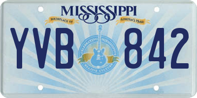 MS license plate YVB842