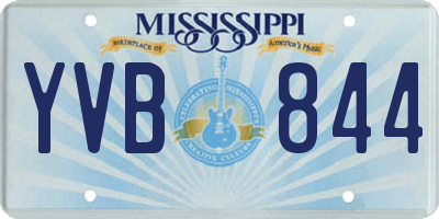 MS license plate YVB844