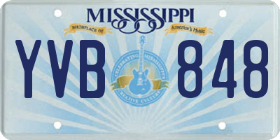 MS license plate YVB848