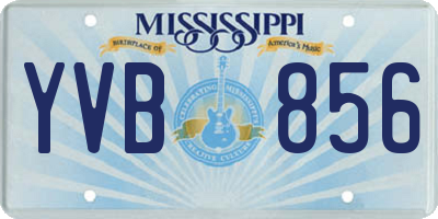 MS license plate YVB856