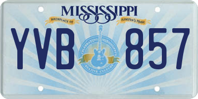 MS license plate YVB857