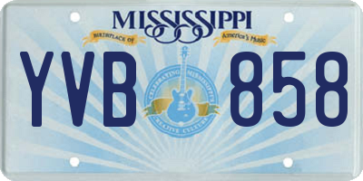 MS license plate YVB858