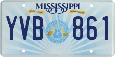 MS license plate YVB861
