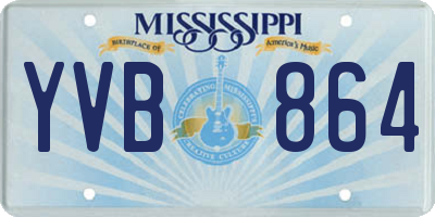 MS license plate YVB864
