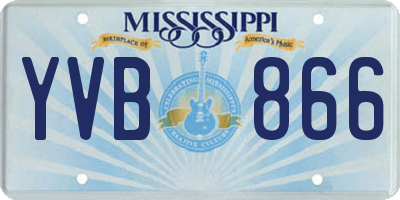 MS license plate YVB866