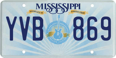 MS license plate YVB869