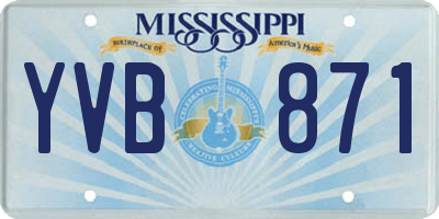 MS license plate YVB871