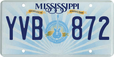 MS license plate YVB872