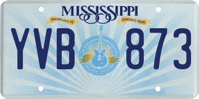 MS license plate YVB873