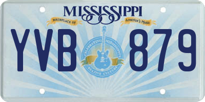 MS license plate YVB879