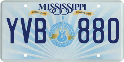MS license plate YVB880