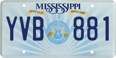 MS license plate YVB881
