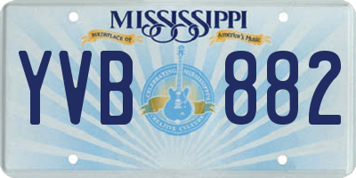 MS license plate YVB882