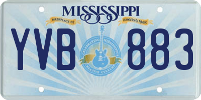 MS license plate YVB883