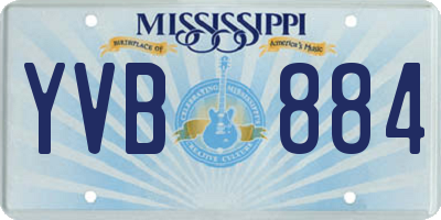 MS license plate YVB884