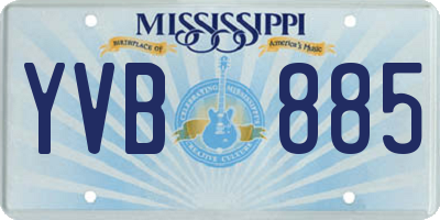 MS license plate YVB885