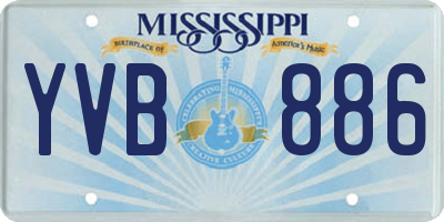 MS license plate YVB886