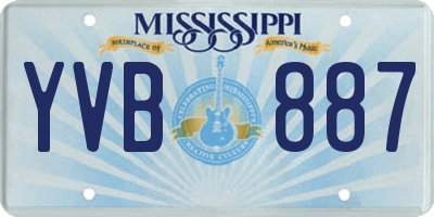 MS license plate YVB887