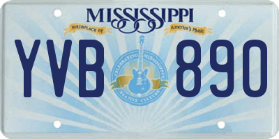 MS license plate YVB890