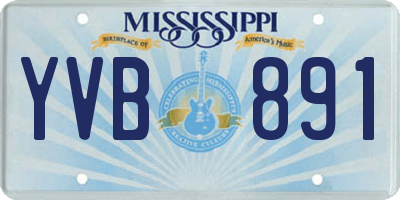 MS license plate YVB891
