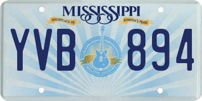 MS license plate YVB894