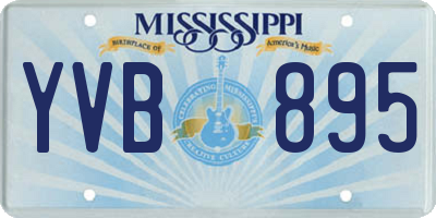 MS license plate YVB895
