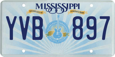 MS license plate YVB897