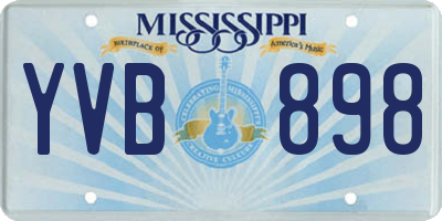 MS license plate YVB898