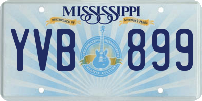 MS license plate YVB899