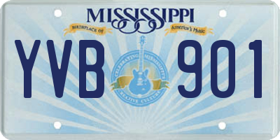 MS license plate YVB901