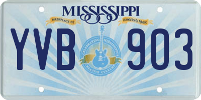 MS license plate YVB903