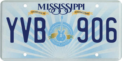 MS license plate YVB906