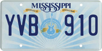 MS license plate YVB910
