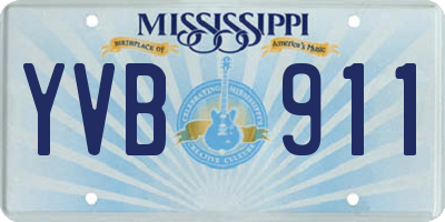 MS license plate YVB911