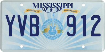MS license plate YVB912