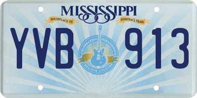 MS license plate YVB913