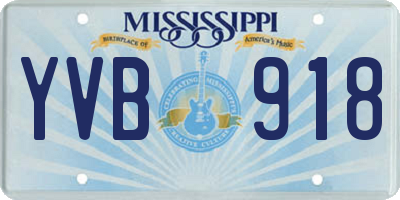 MS license plate YVB918