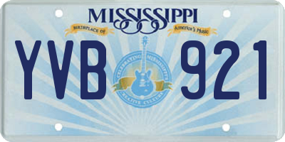 MS license plate YVB921