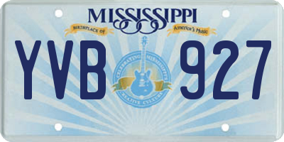 MS license plate YVB927