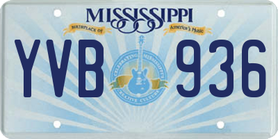 MS license plate YVB936