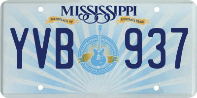 MS license plate YVB937