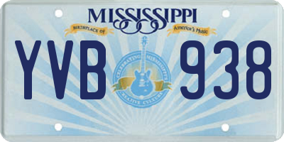 MS license plate YVB938